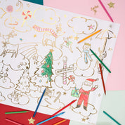 Christmas Coloring Posters - 2 gold foil posters