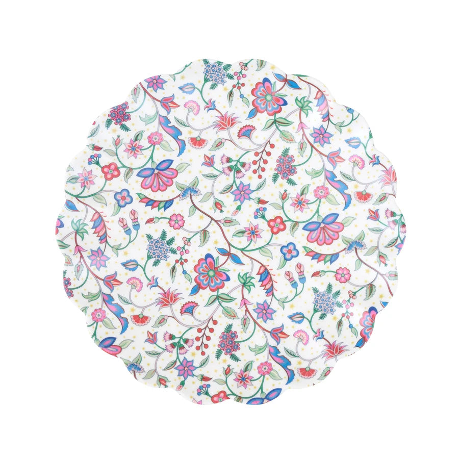 Reusable Small Plates - Liberty Red & Green- set of 6
