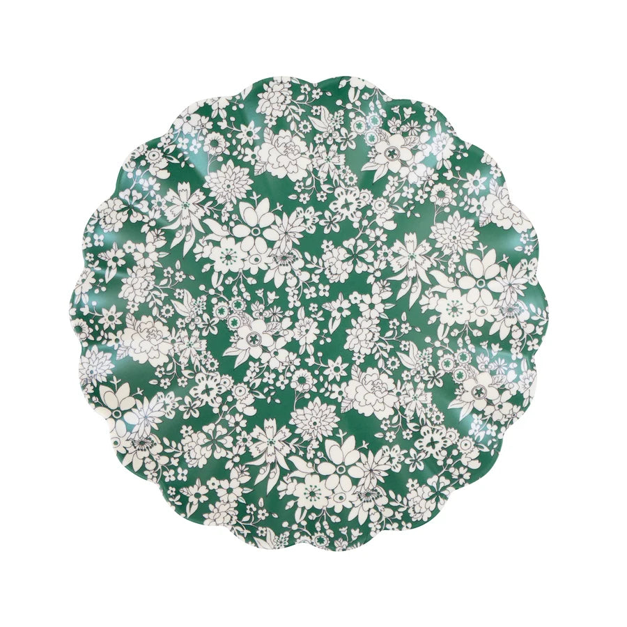 Reusable Small Plates - Liberty Red & Green- set of 6