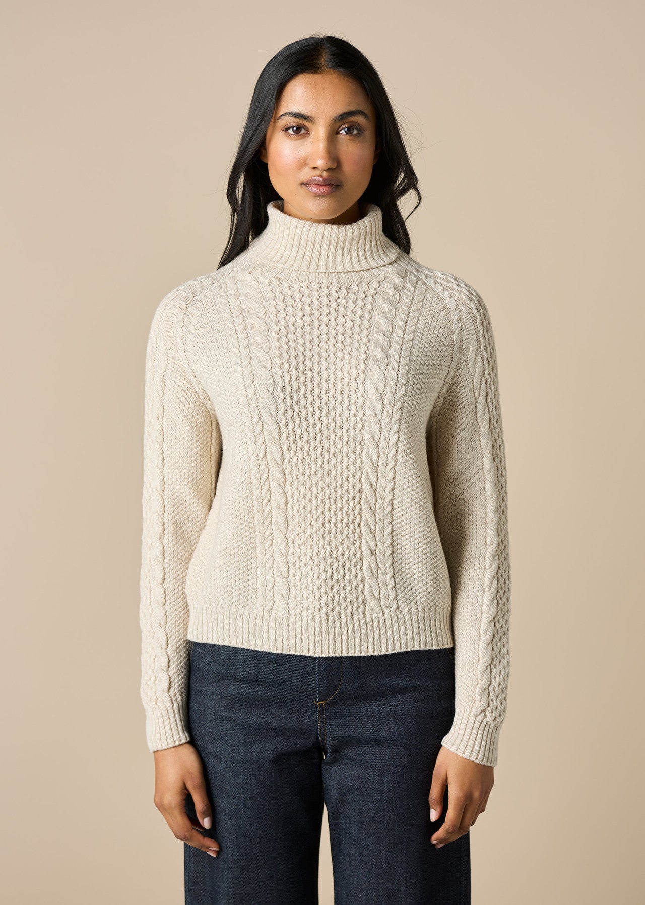 Molly Aran Textured Jumper - Antique - Presence Hamilton