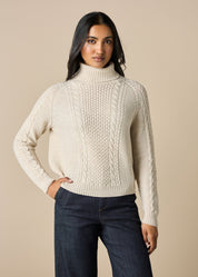 Molly Aran Textured Jumper - Antique - Presence Hamilton