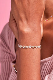 Daisy Chain Amelia Bracelet- Silver Plated