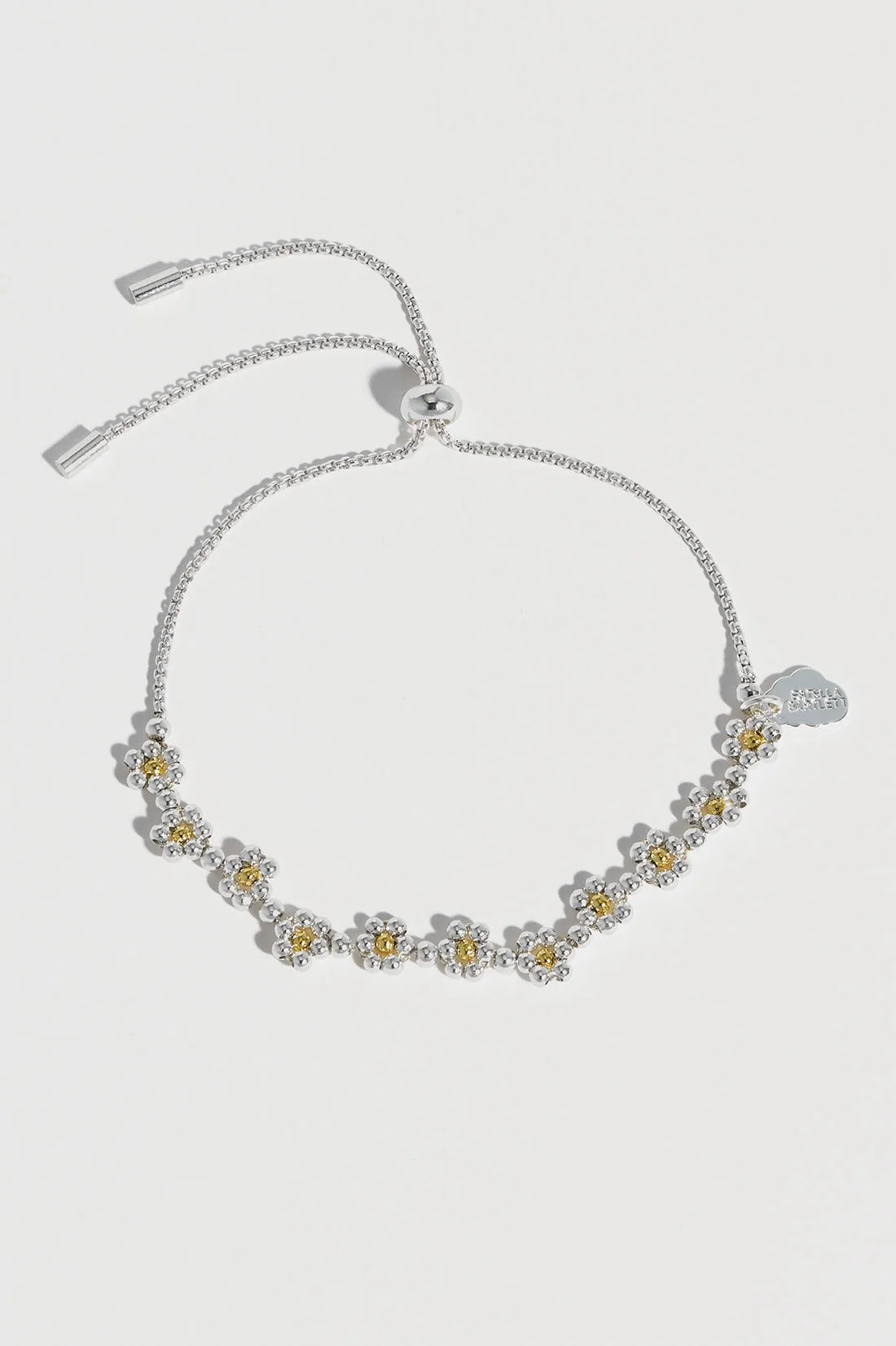 Daisy Chain Amelia Bracelet- Silver Plated