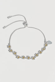 Daisy Chain Amelia Bracelet- Silver Plated