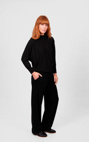 Dolman 3/4 Sleeve Pullover - Black - Presence Hamilton