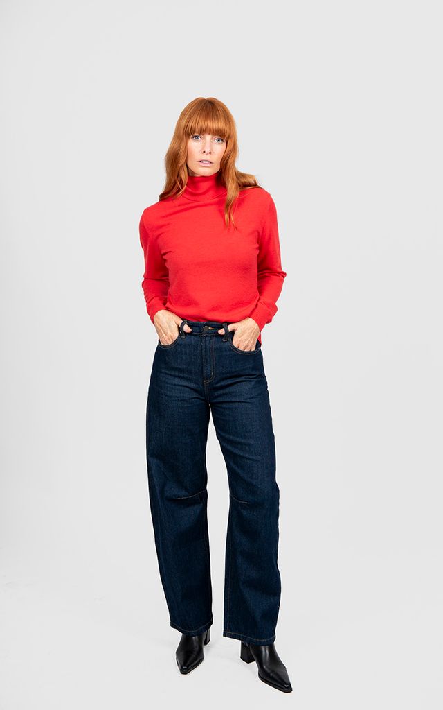 Rosie Roll Neck Pullover - Cayenne - Presence Hamilton