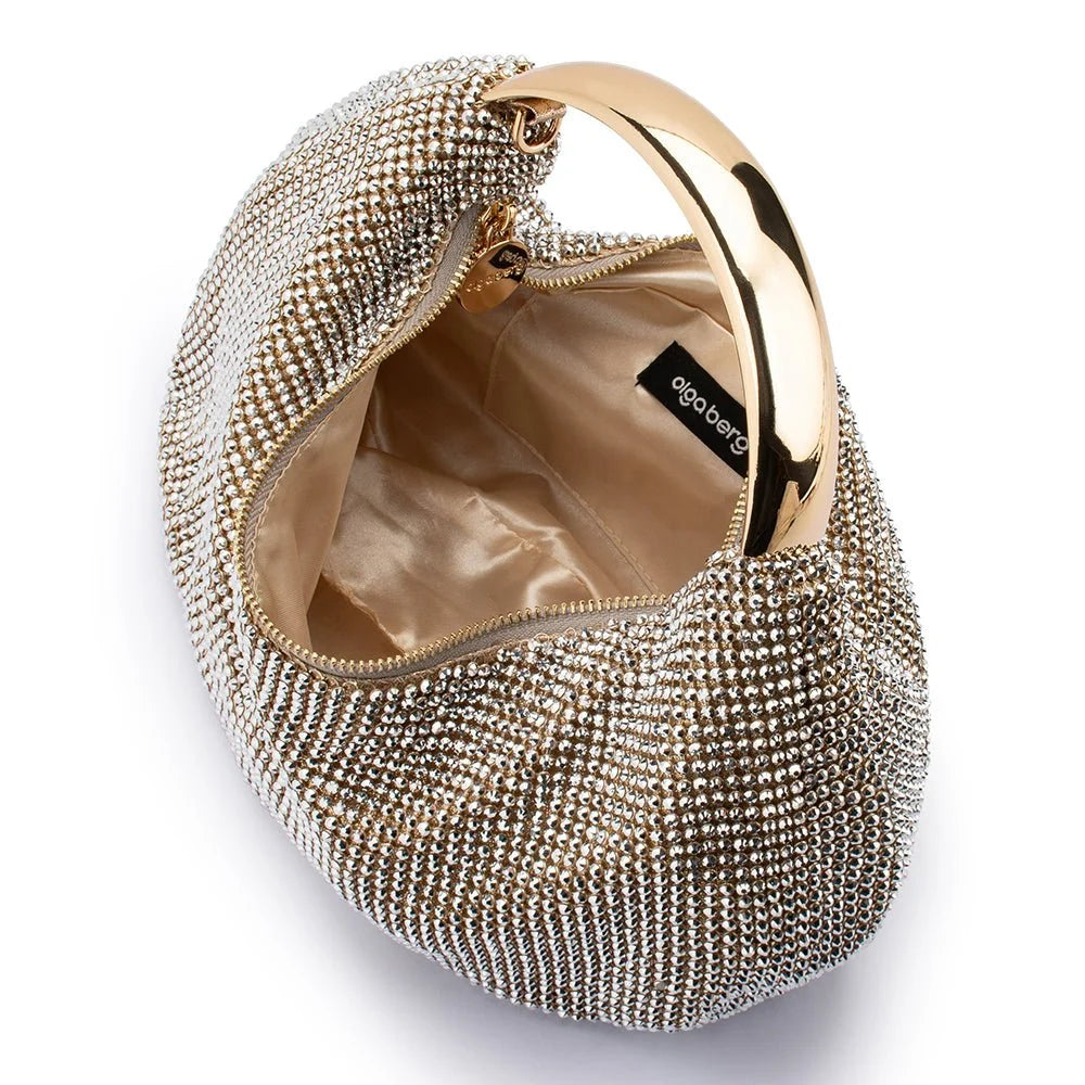 Pixie Crystal Mesh Bag - Champagne