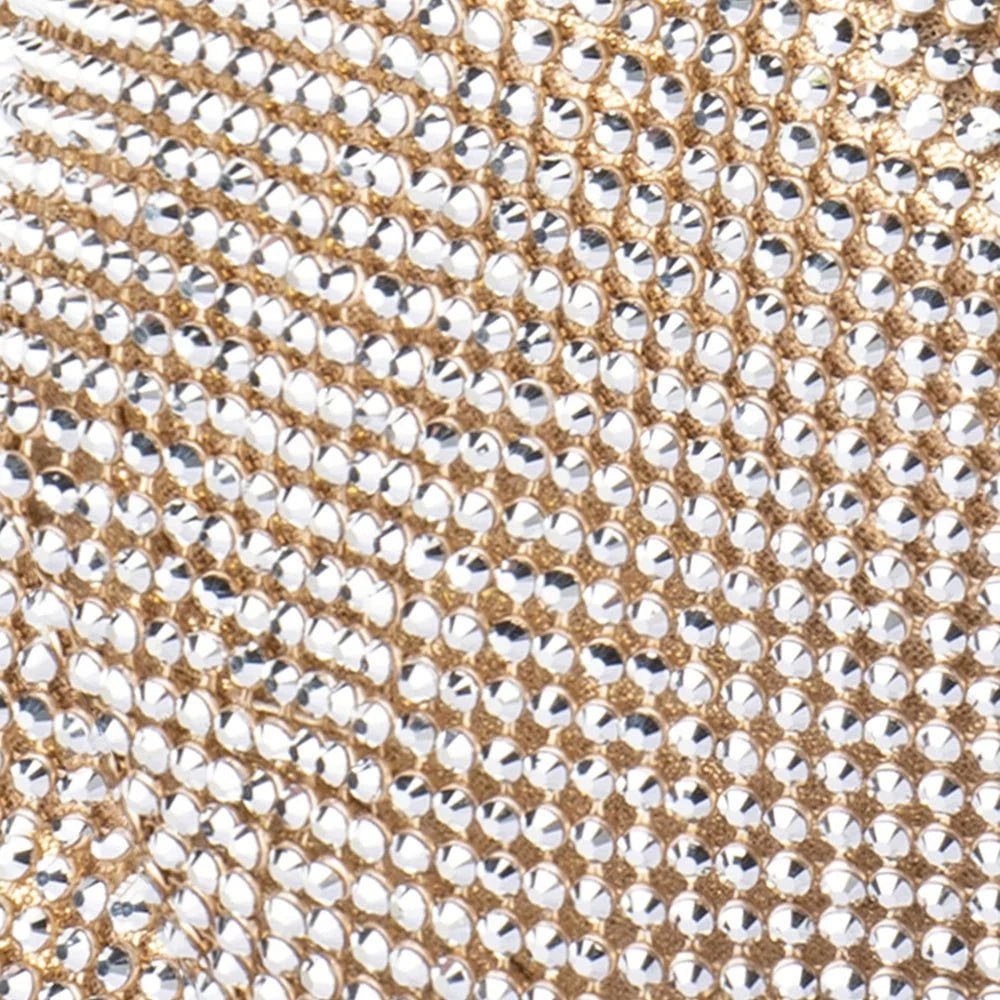 Pixie Crystal Mesh Bag - Champagne