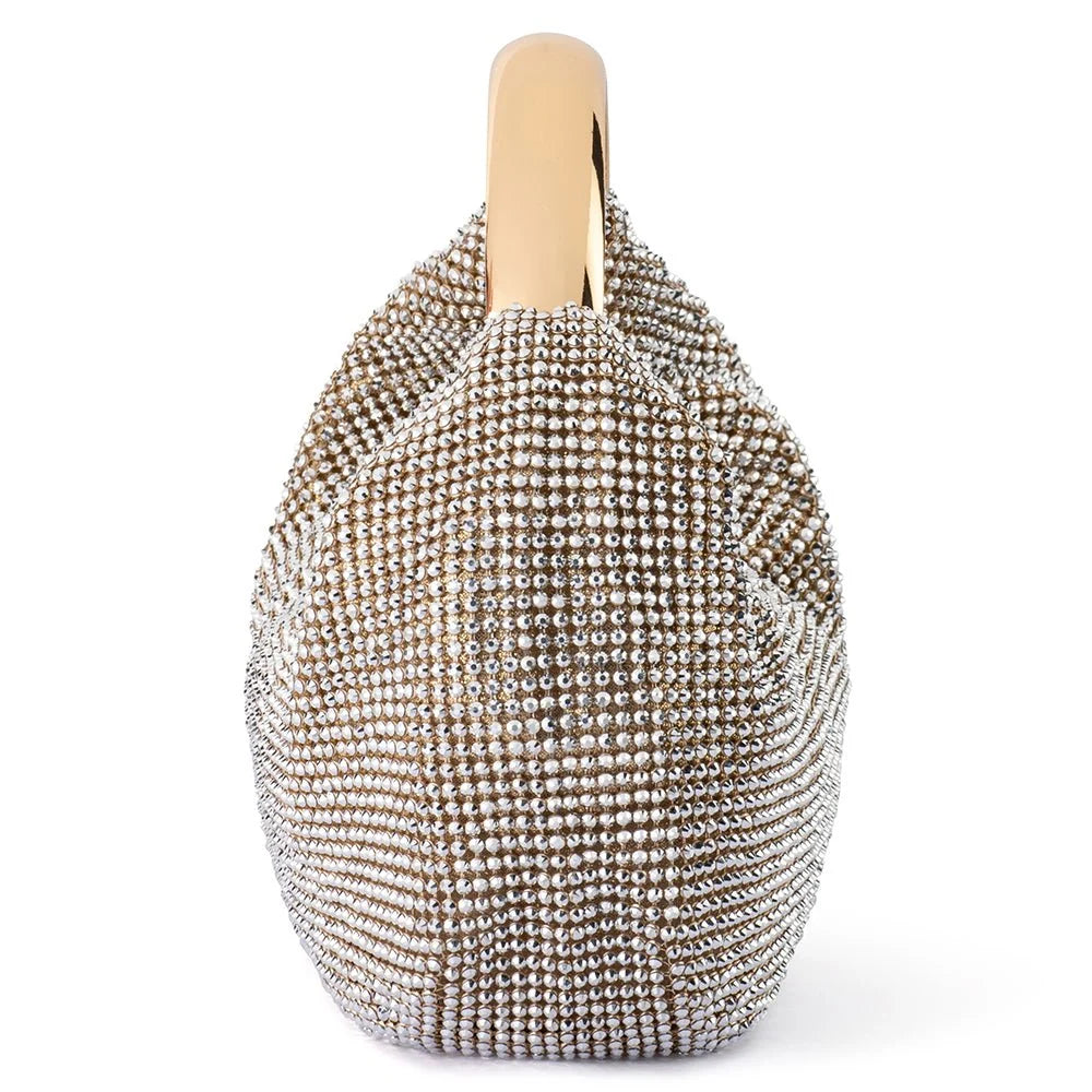 Pixie Crystal Mesh Bag - Champagne