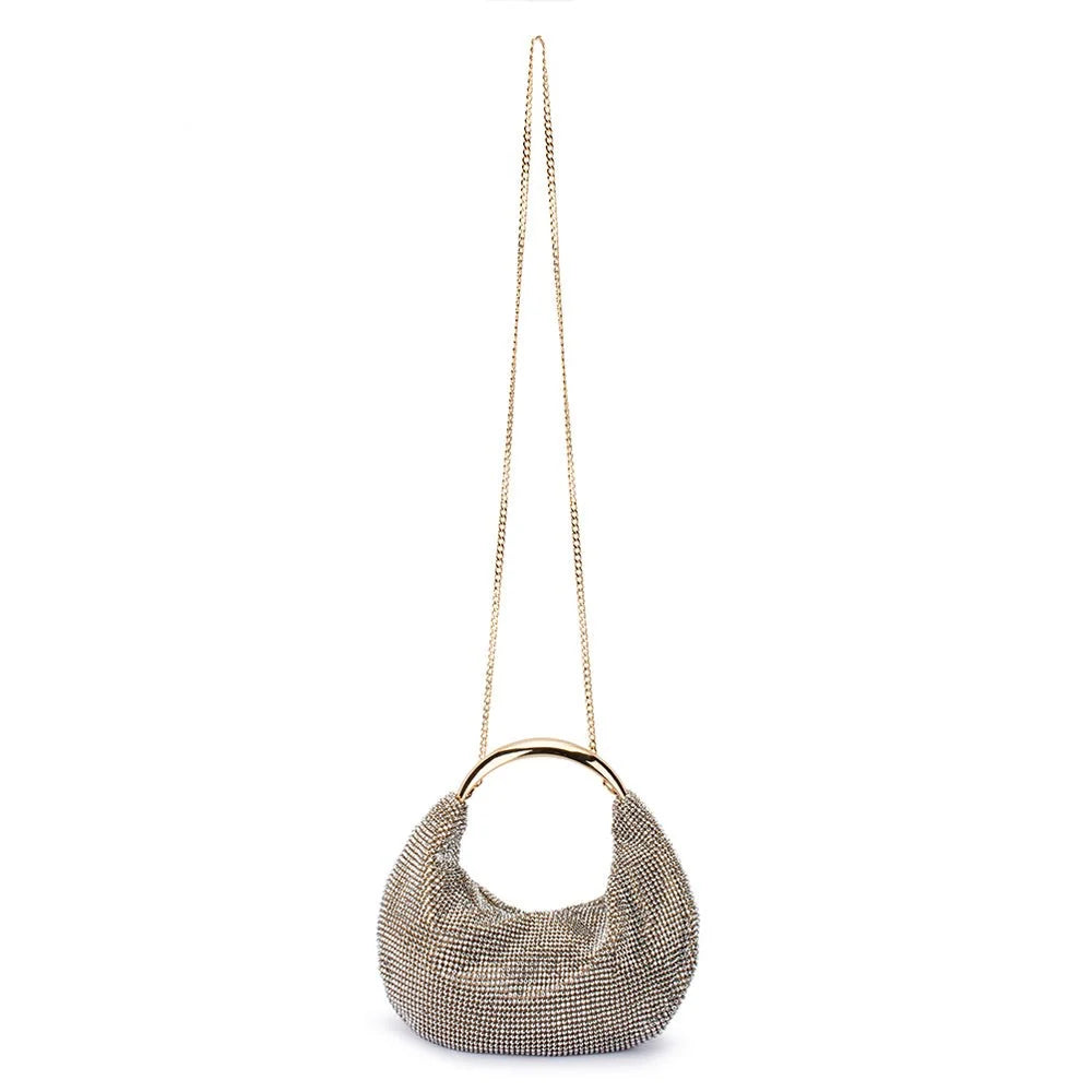 Pixie Crystal Mesh Bag - Champagne