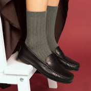 KLUE Pointelle Fine Rib Knit- Khaki