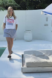 Stevie Slouchy Tee- Ceres Retro Palms