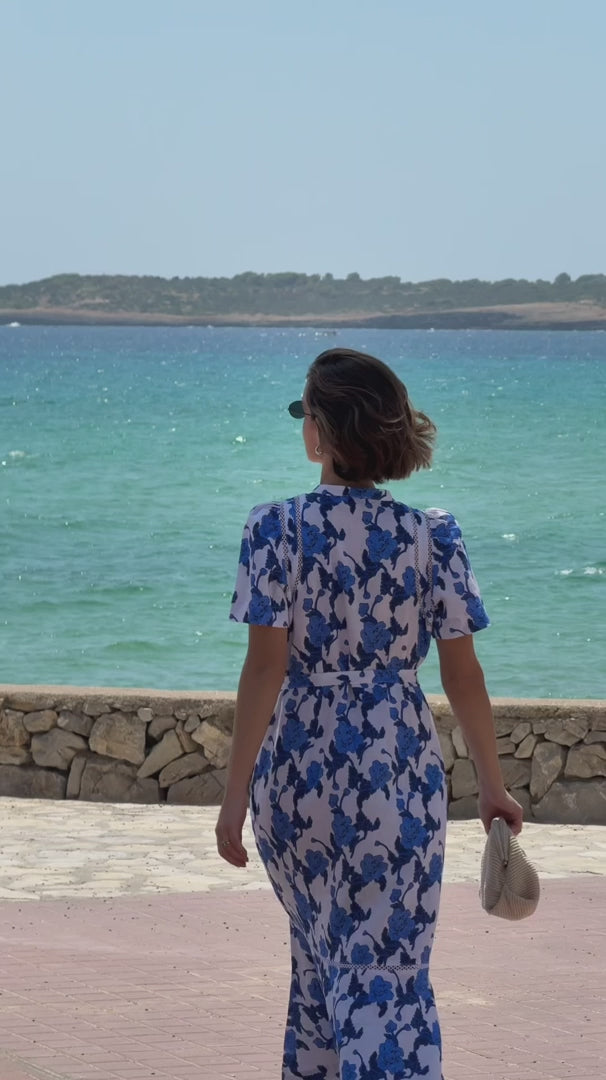 Linen Print Cable Dress