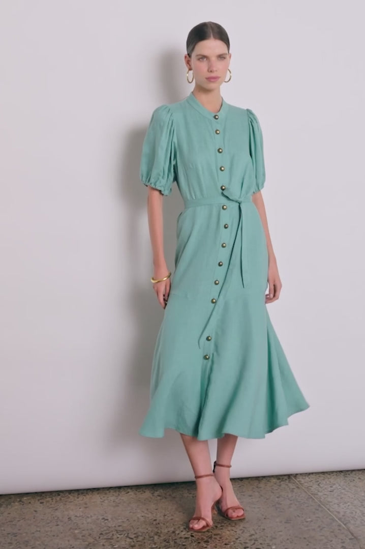 Cascade Dress- Pistachio