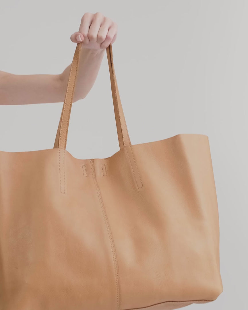 Unlined Leather Tote