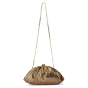 Rita Woven Clutch-  Bronze