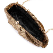 Rita Woven Clutch-  Bronze