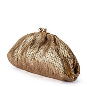 Rita Woven Clutch-  Bronze