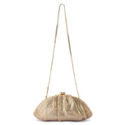 Rita Woven Clutch- Gold