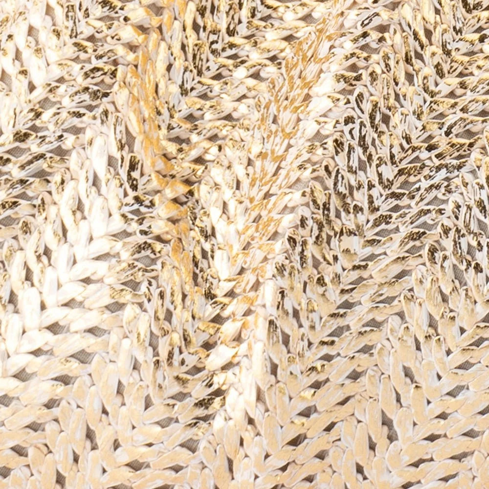 Rita Woven Clutch- Gold