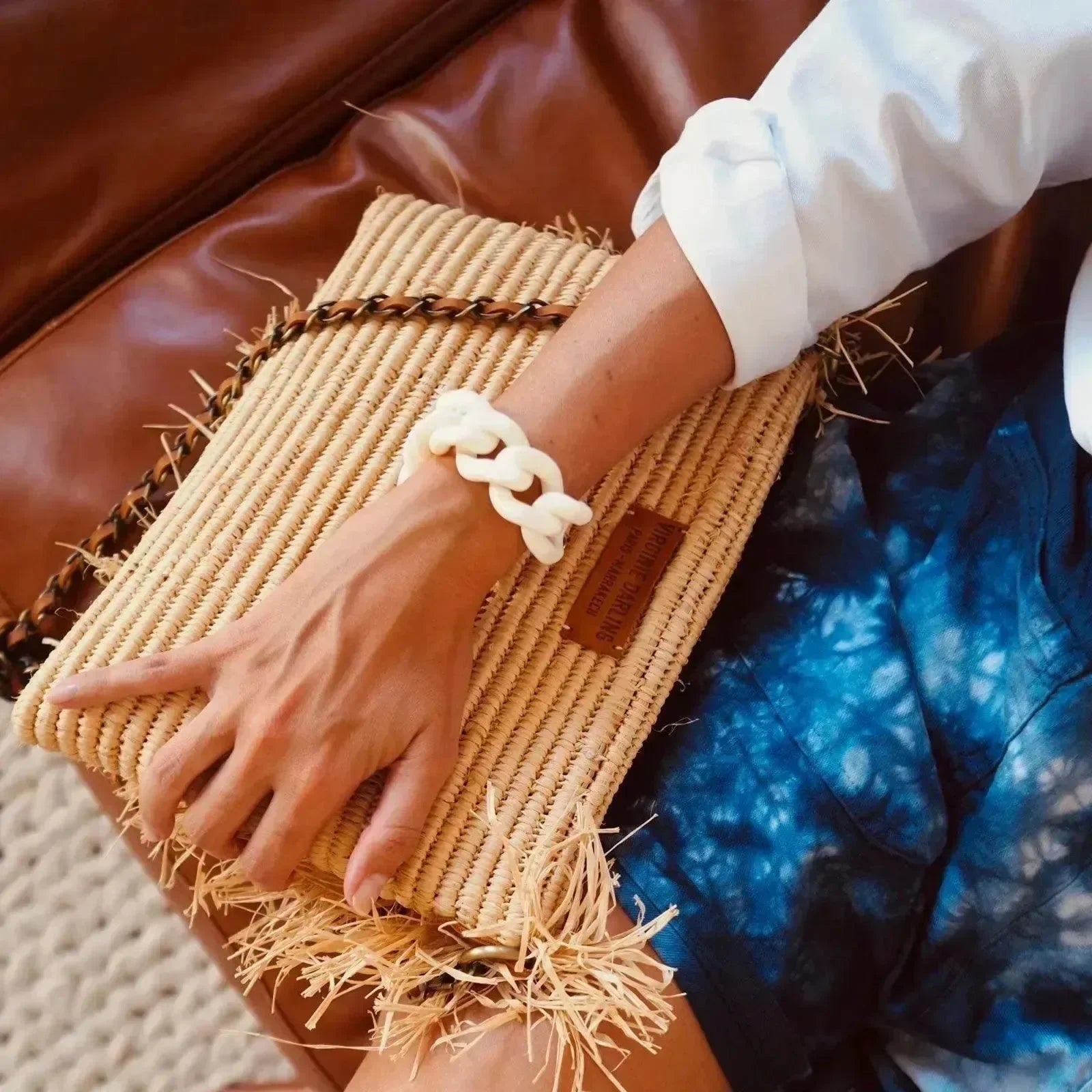 Flat Chain Bracelet Off White