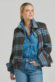 The Heston Jacket- Blue Plaid - Presence Hamilton