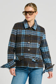 The Heston Jacket- Blue Plaid - Presence Hamilton