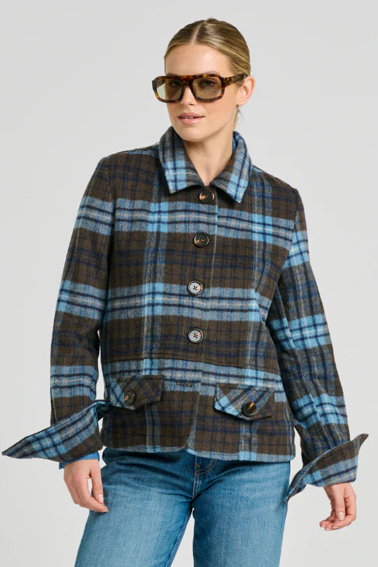 The Heston Jacket- Blue Plaid - Presence Hamilton