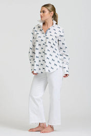 Elodie Girlfriend Shirt- Navy Pony Prance