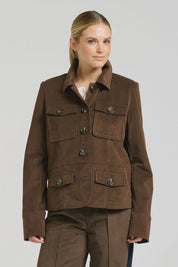 The Hemming Velvet Twill Jacket- Chocolate