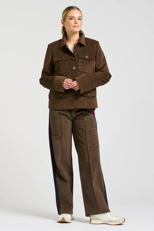 The Hemming Velvet Twill Jacket- Chocolate
