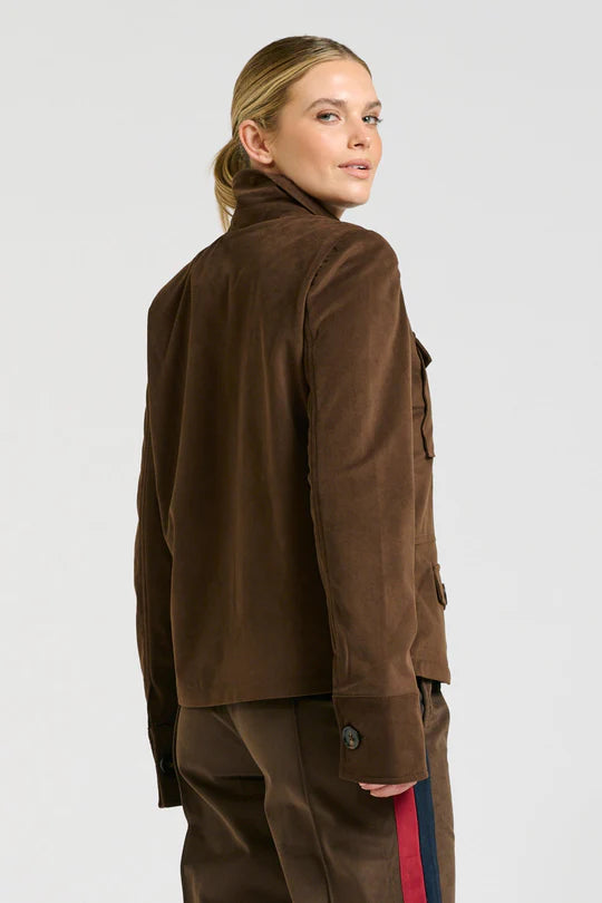 The Hemming Velvet Twill Jacket- Chocolate
