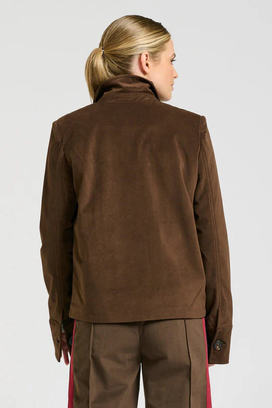 The Hemming Velvet Twill Jacket- Chocolate