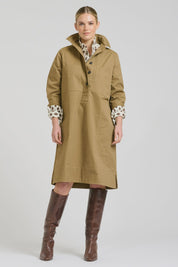 The Jane Utility Popover Dress - Tan - Presence Hamilton
