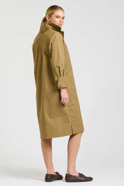 The Jane Utility Popover Dress - Tan - Presence Hamilton