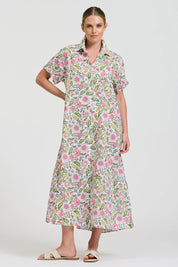 The Lucy Dress-Passion Flower White