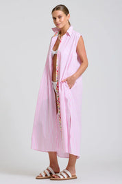 The Sloane Oversized Sleeveless Shirtdress