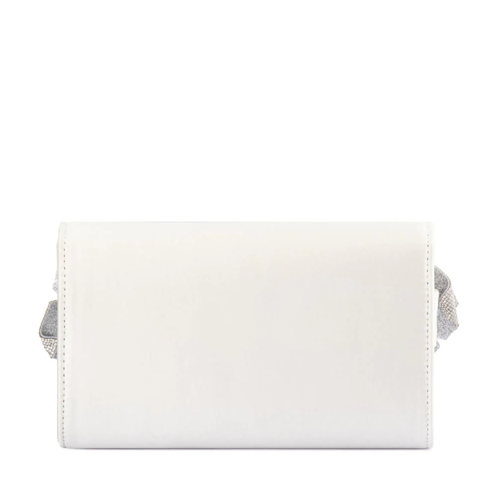 Stella Rosette Clutch - White - Presence Hamilton