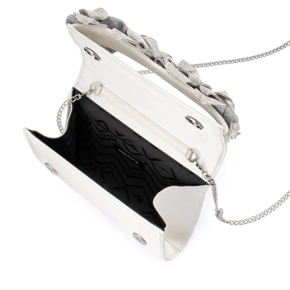 Stella Rosette Clutch - White - Presence Hamilton