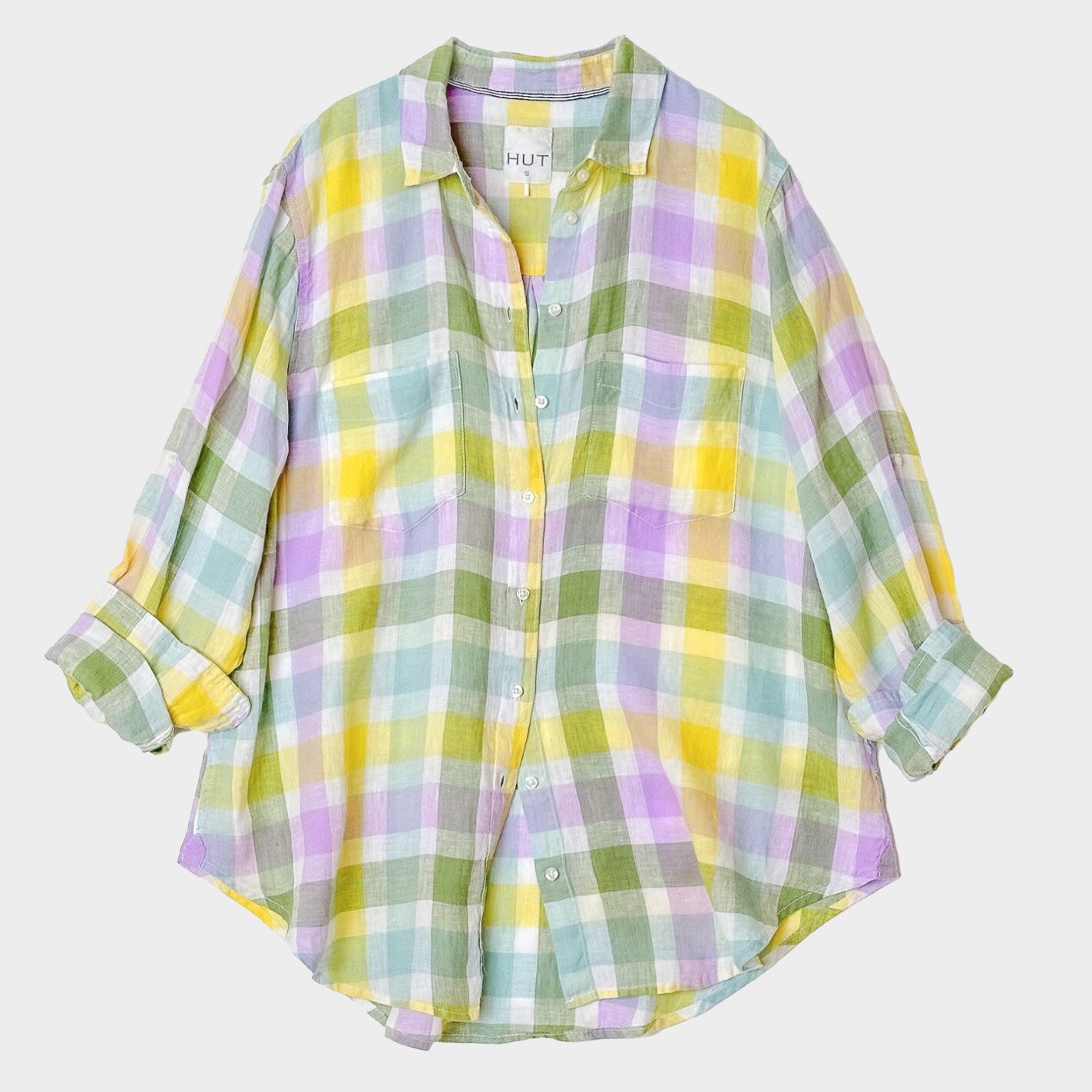 Hut Linen Shirt- Summer Days Plaid