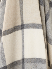 Bronte Block Windowpane Throw- White Grey