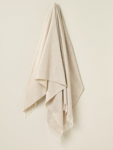 Bronte Herringbone Throw-Beige