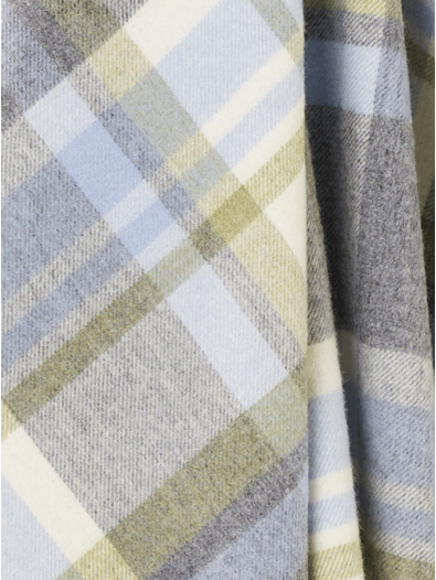 Bronte Portree Throw- Grey & Duck Egg