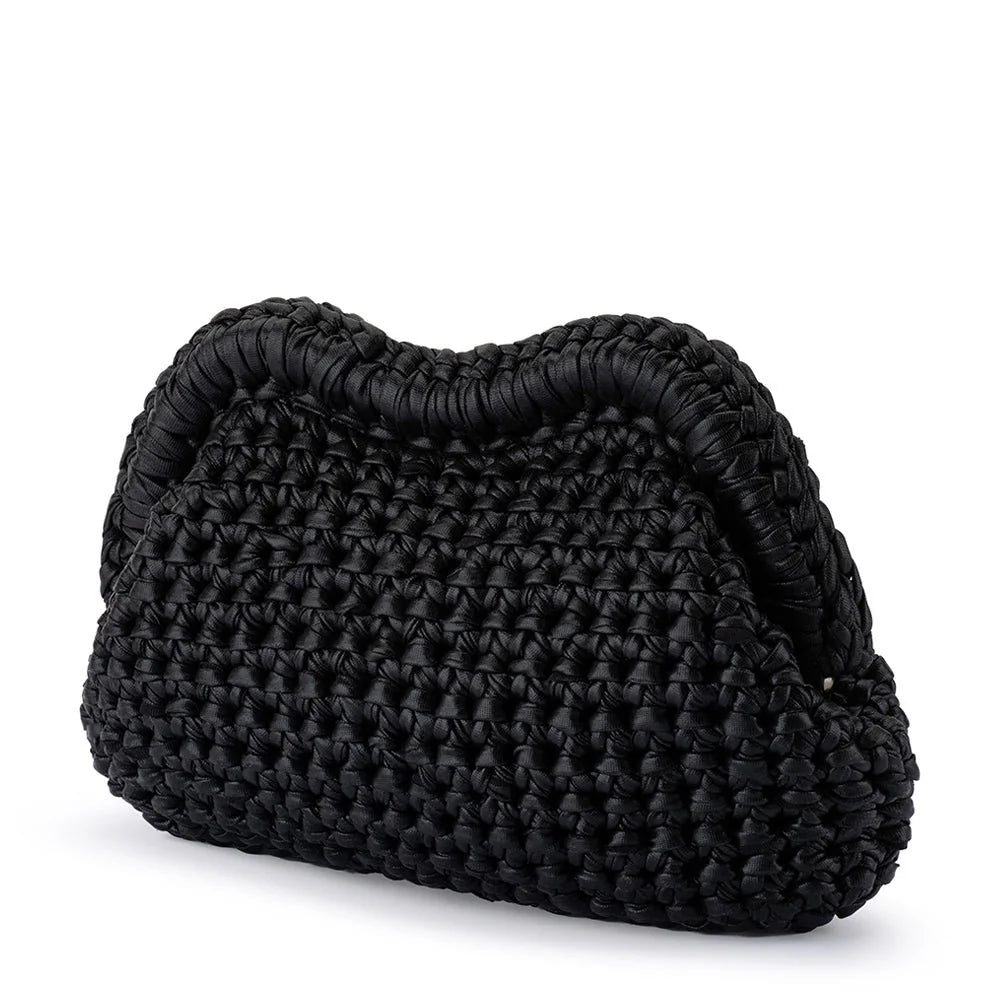 Taylor Crochet Clutch - Black