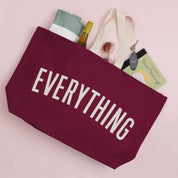 Everything - REALLY Big Oversized Tote Bag - Burgundy