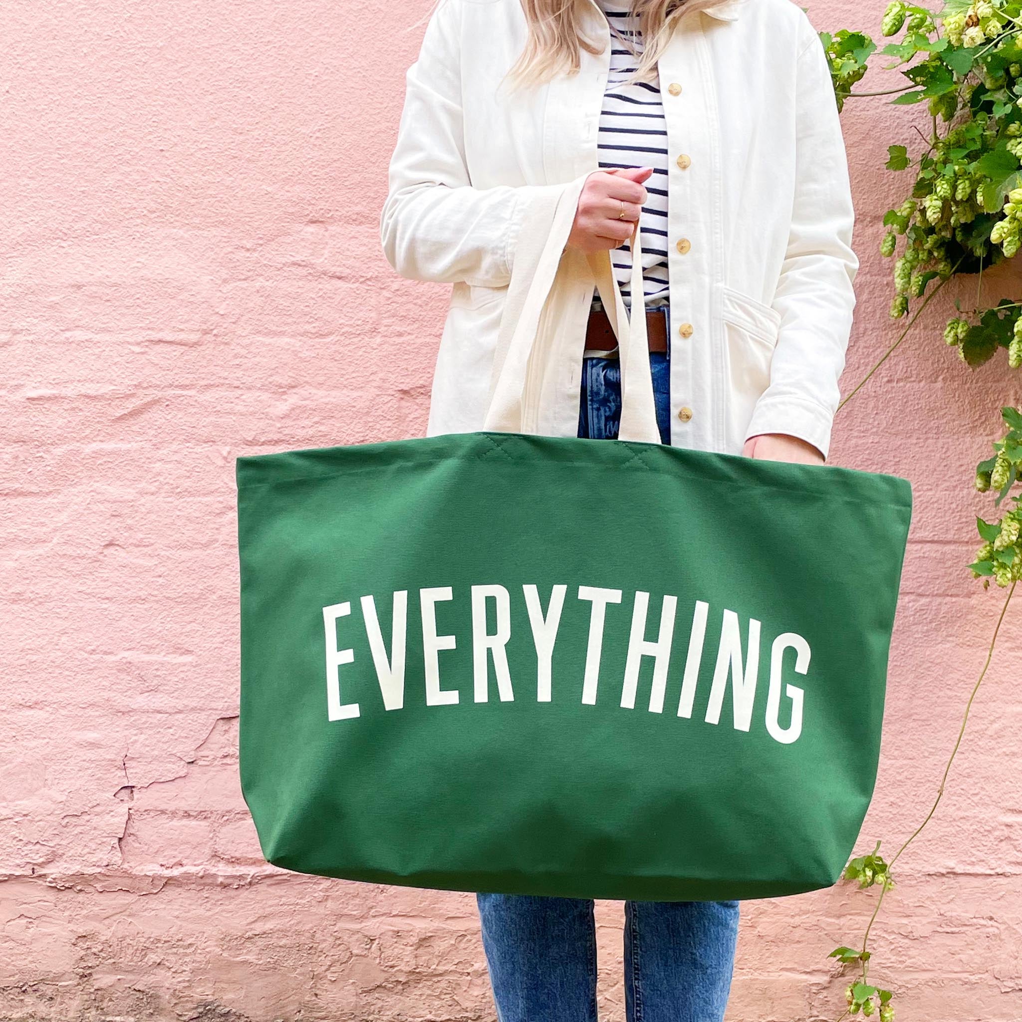 Everything - REALLY Big Oversized Tote Bag - Forest Green