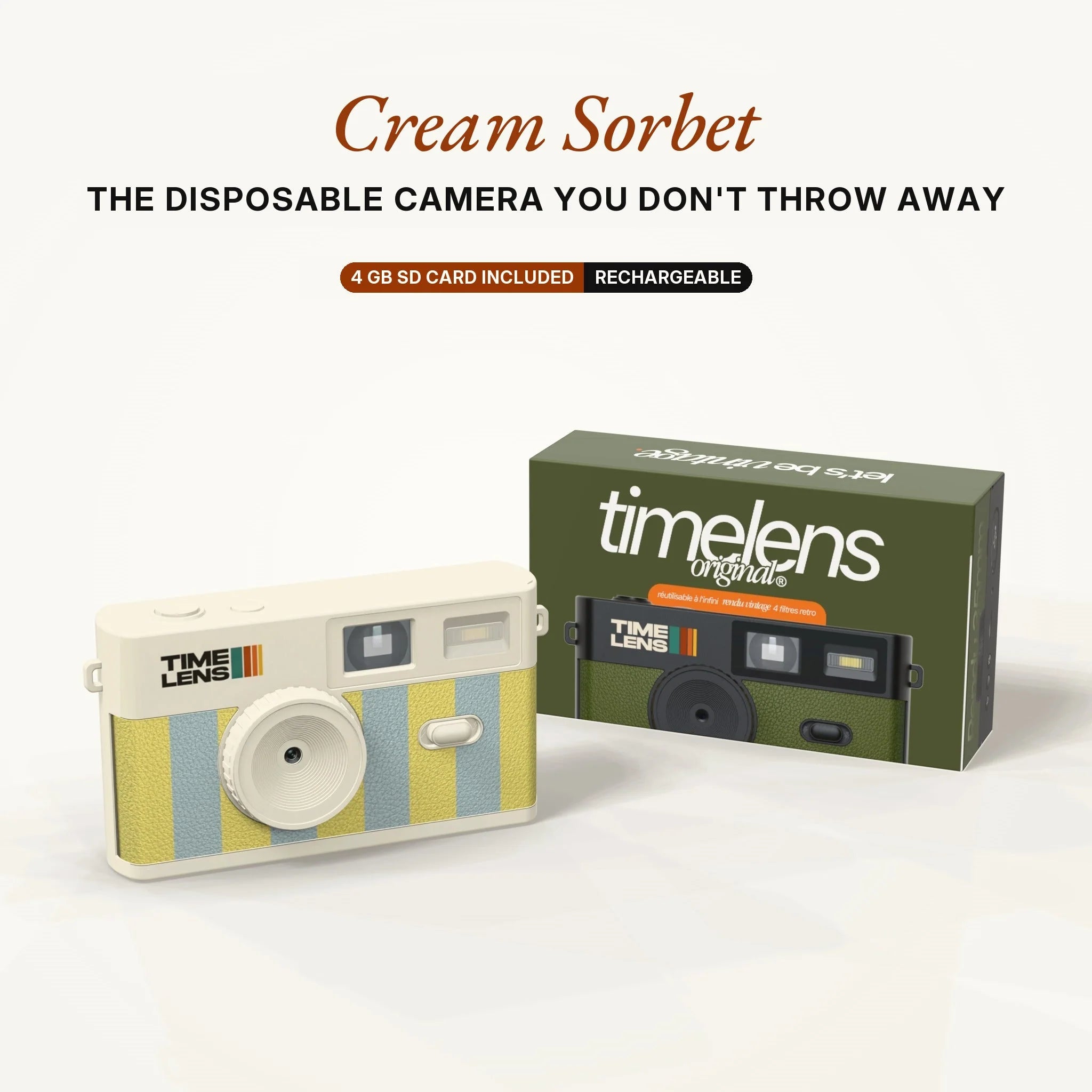 Timelens Digital Camera- Cream Sorbet