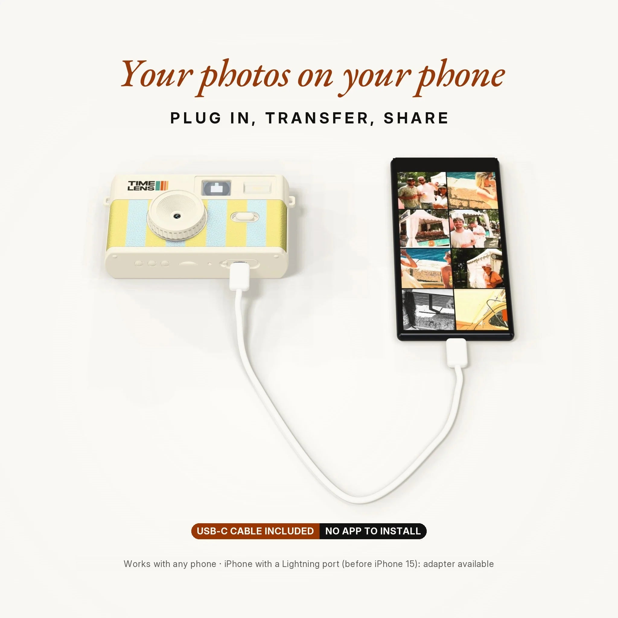Timelens Digital Camera- Cream Sorbet