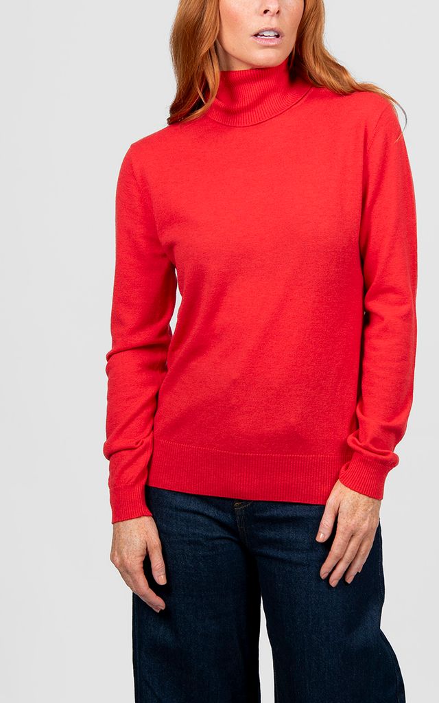 Rosie Roll Neck Pullover - Cayenne - Presence Hamilton