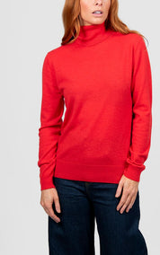 Rosie Roll Neck Pullover - Cayenne - Presence Hamilton